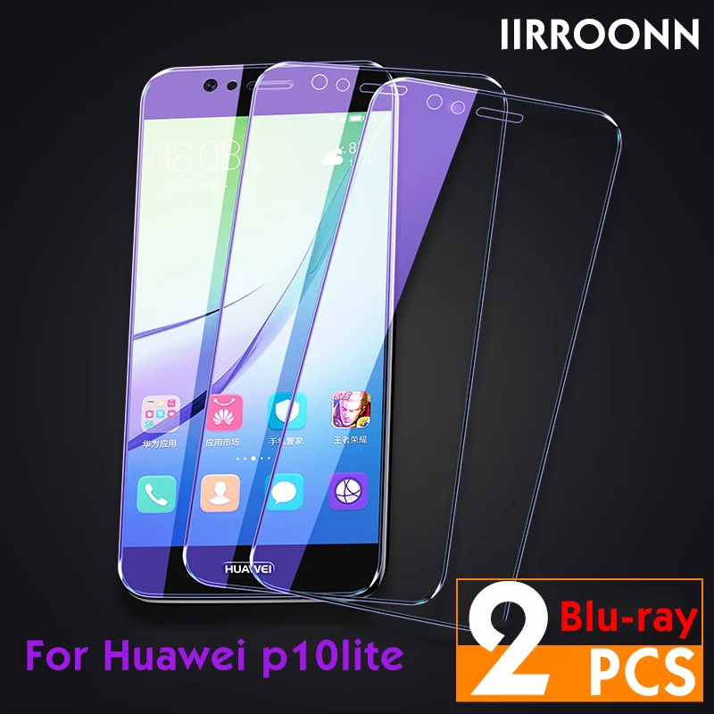 Закаленное стекло с защитой от синего света для Huawei P 10 20 lite Защита экрана Honor 8 9