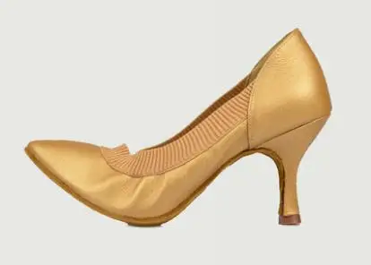 Женская обувь; кроссовки для латинских танцев; спортивная обувь с мягкой подошвой; BD Dance; коллекция 191 года; Современный Джаз; бальные туфли; эластичная подошва из воловьей кожи - Цвет: Black heel 7.5cm