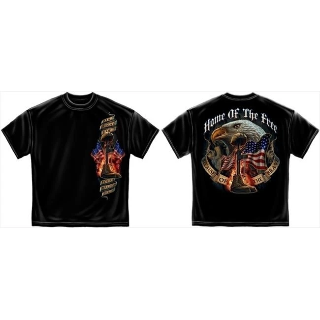 Erazor Bits MM141M Home of The Free Mens T-Shirt - Black Medium