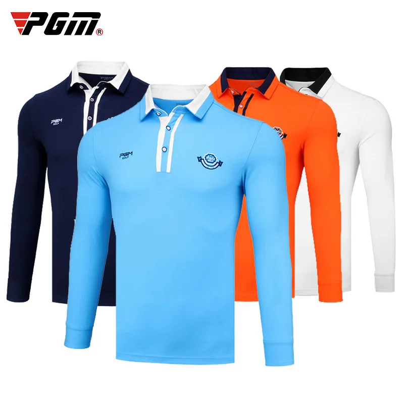 PGM الماركات الملابس ارتداء قميص صالح ملابس الرجال الكامل طويلة الأكمام T قميص الكرة يندبروف روبا الذكور الغولف Clothse تنس طاولة قميص