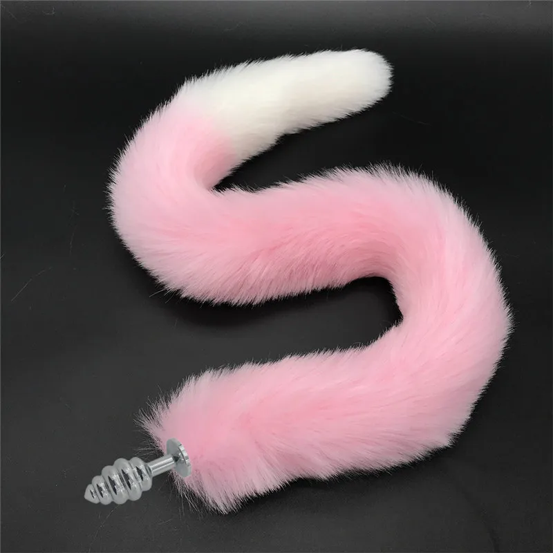 80cm Long Fox Tail Fetish Head Bunny Rabbit Plug Cosplay Animal Pet Tails Anal Butt Halloween | Красота и здоровье