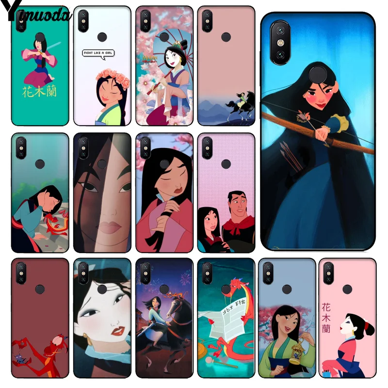 Yinuoda мультфильм Moive Mulan чехол черный мягкий для телефона Xiao mi красный 5 5Plus Note4 4X Note5
