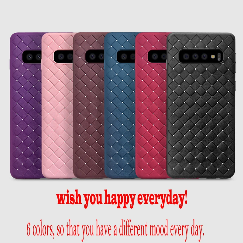 

Luxury Apple XS max woven leather case for iPhone 6S / 7/8 plus stylish soft shell iPhone XR anti-drop phone case
