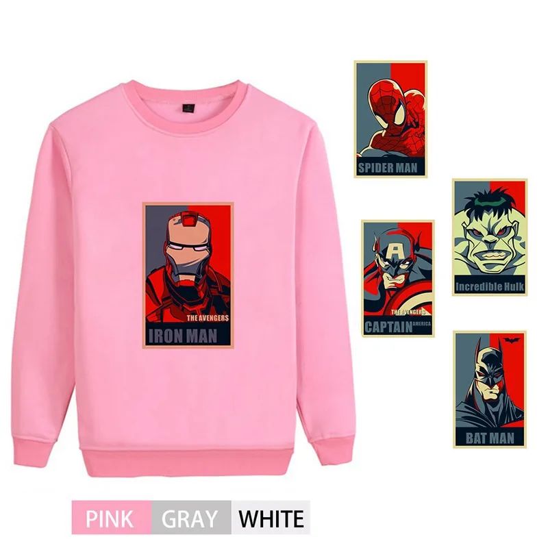 

Marvel Superhero Cool Iron Man Captain Hulk Spider-Man O-NECK Cotton Sweatshirts Teen Winter Unisex Pullover A193291