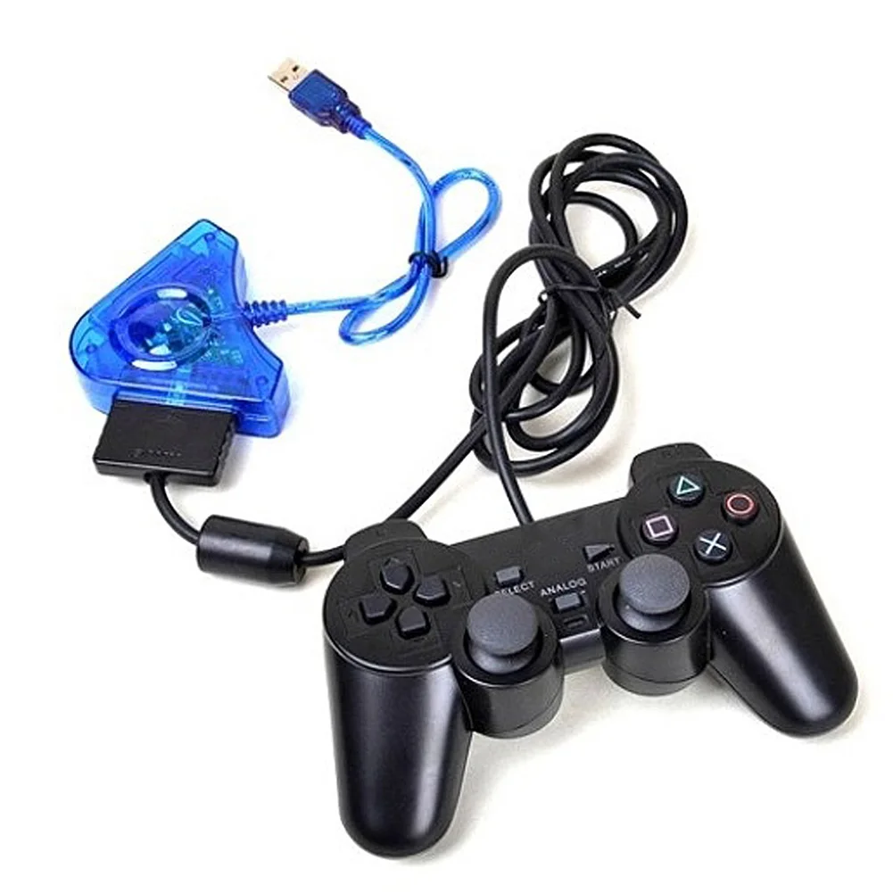 USB интерфейс игровой контроллер прочный двойной порты Кабель-адаптер Joypad аксессуары конвертер ПК Электрический дом для PS1 PS2 PSX