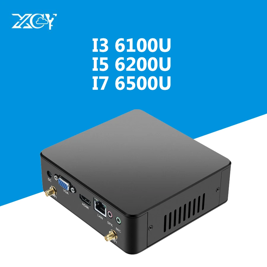 6th Gen Intel Core i3 6100U i5 6200U i7 6500U Mini PC Windows 10 4 K HD HDMI VGA USB3.0 Wi-Fi ТВ Box Micro PC NUC Настольный ПК