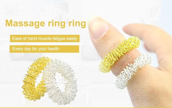 Массажное кольцо для пальцев, иглоукалывание, стальное кольцо, забота о здоровье рук, массажер для тела, массажер для снятия стресса, помощь для сна C146