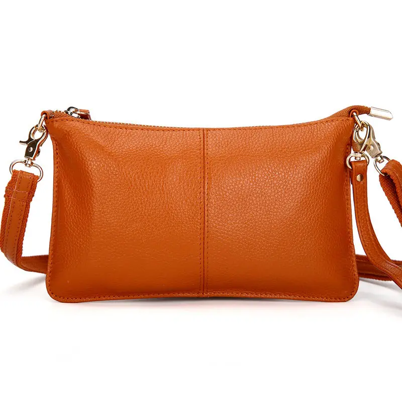 RanHuang mujeres de cuero genuino día embragues Color caramelo bolsas de moda de las mujeres Crossbody bolsas pequeñas bolsos de embrague