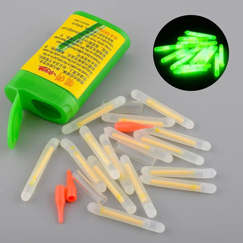 

15PCS 4.5x36mm Night Fishing Float Chemical Light Fish Fluorescent Glowing Fishing Light Stick Luminous Float Lights