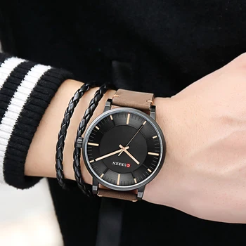 

Relogios Masculino CURREN Business Watch For Men Leather Band Analog Alloy Quartz Wrist Watches Men Watch Clock Erkek Kol Saat