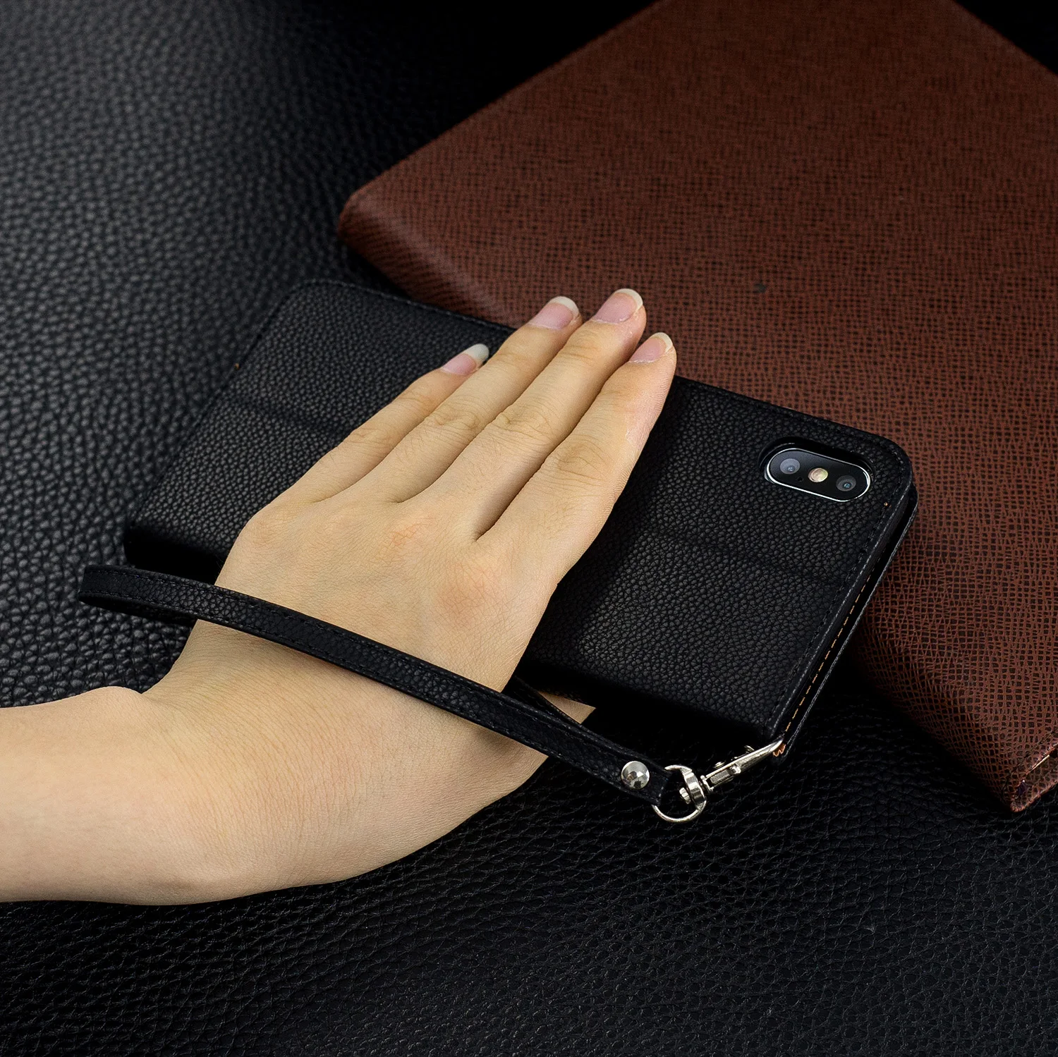 Wallet Phone Case for iPhone Xr X Xs Max 8 7 6 6s Plus PU Leather Folio Flip Cover Stand Magetic Closure with Card Holder