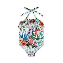 Детские купальники для девочек; Одежда для маленьких девочек с принтом; летняя детская одежда с бантиком для девочек; Праздничная пляжная одежда; купальник