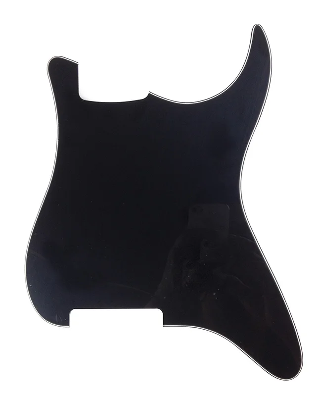 Pleroo на заказ гитарные детали-для нас без винтовых отверстий Стандартный St Blank Guitar pickguard Scratch Plate - Цвет: 1Ply Black