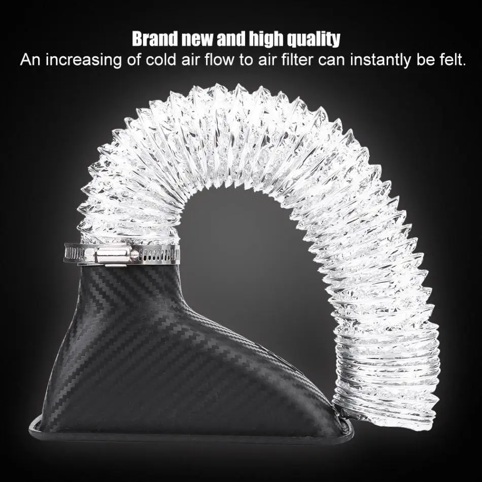 Car Turbine Inlet Pipe Air Funnel fitment for most vehicles Carbon