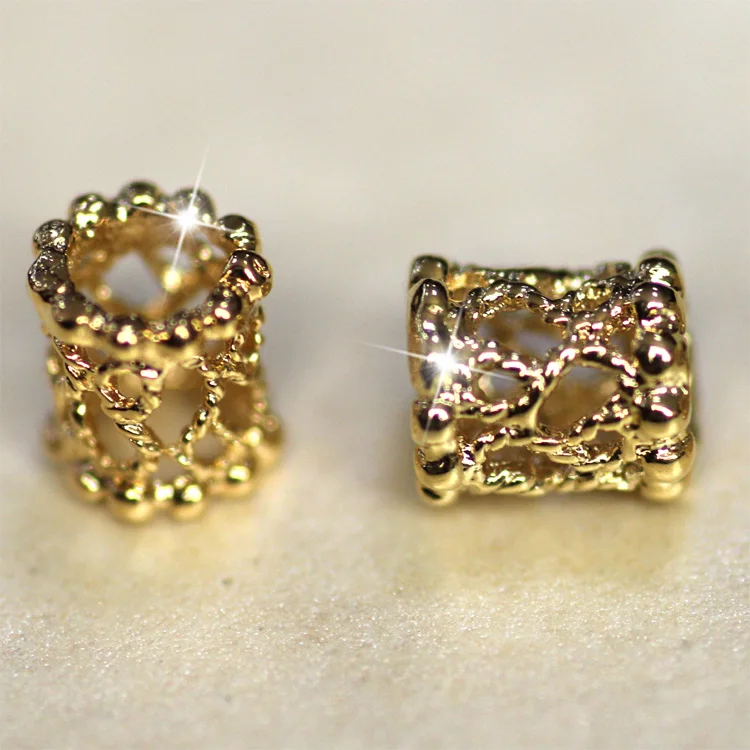 

high quality jewelry components filigree tube gold easy jewelry making