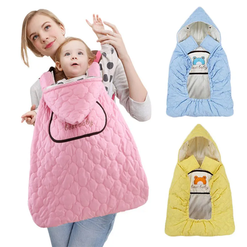 

New Warm Wrap Sling Baby Winter Carrier Windproof Baby Backpack Blanket Carrier Cloak Grey Funtional Cover As Christmas gifts