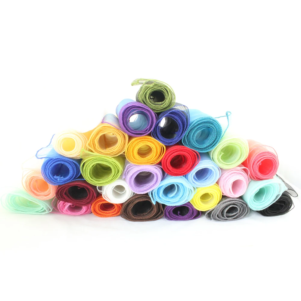

30 Colors New 7x108inch Oragnza Chair Cover Sash Bow Wedding Party Banquet Decorations Events Supplies 7 inch x 108 inch