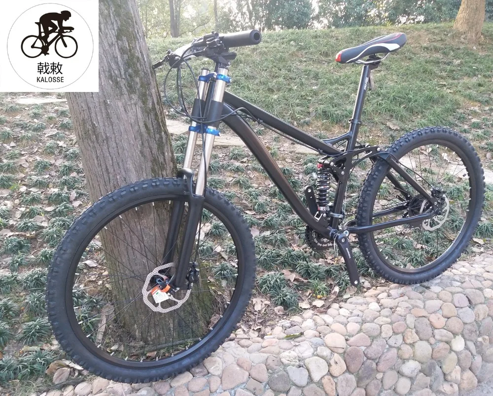 Excellent Kalosse 3X9S aluminum alloy Soft-tail frame M4000 Hydraulic brakes mountain bicycle 26*2.35inch 27 speed 0 Excellent Kalosse 3X9S aluminum alloy Soft-tail frame M4000 Hydraulic brakes mountain bicycle 26*2.35inch 27 speed 0