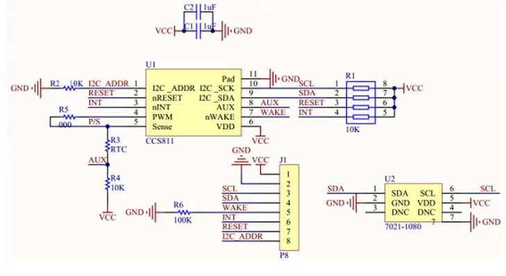 HDC1080 CCS811 Угарный газ CO2 VOCs качество воздуха цифровой датчик температуры и влажности газа модуль электронный DIY для Arduino