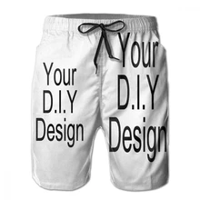 DIY дизайн специализированный заказ 3D печать всего тела персональный портной Логотип Мужские Пляжные пляжные шорты эластичный пояс плавки