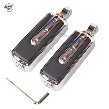

Chrome Motorcycle Male Mount-Style Foot Pegs Footpeg Moto Foot Rest case for Harley Iron 883 Road Glide Softail