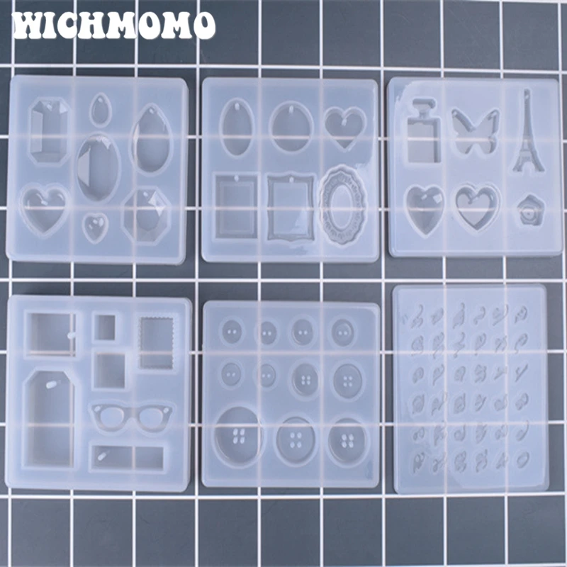 

2019 New 1PCS Charms Pendant Craft DIY Transparent UV Resin Liquid Silicone Combination Molds for DIY Making Finding Accessories