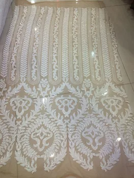 

Latest CiCi-42903 sequins embroidery guipure African lace fabric factory price french net lace fabric