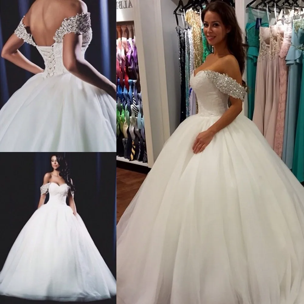 

ZJ9029 custom made White Ivory Sweetheart Bride Dresses Off Shoulder Wedding Ball Gown Princess maxi formal plus size 2-26W