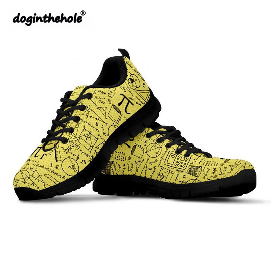 

Doginthehole Sports Shoes Women Shoes Math Pattern Sneakers Mesh Breathable Female Outdoor Walking Footwear Harajuku Zapatillas