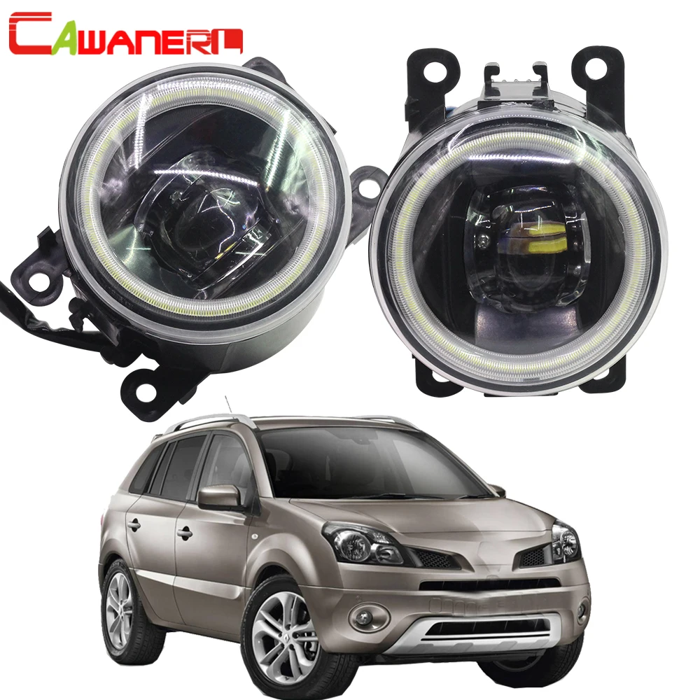 Cawanerl для 2008- Renault Koleos HY закрытый внедорожный Автомобильный светодиодный противотуманный светильник Ангел глаз DRL Дневной ходовой светильник 12 В