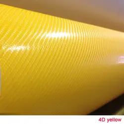 2015 rhos Китай dream1.52x30m с Каналы Желтый 4D углерода Волокно Автомобиль Полное Средства ухода за кожей винил Стикеры пользовательские виниловая