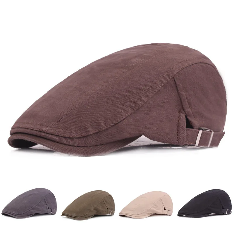 

Cotton duck tongue beret hat male lady travel visor retro forward cap