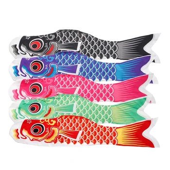 

70cm Koi Nobori Carp Wind Socks Koinobori Colorful Fish Flag Hanging Wall Decor