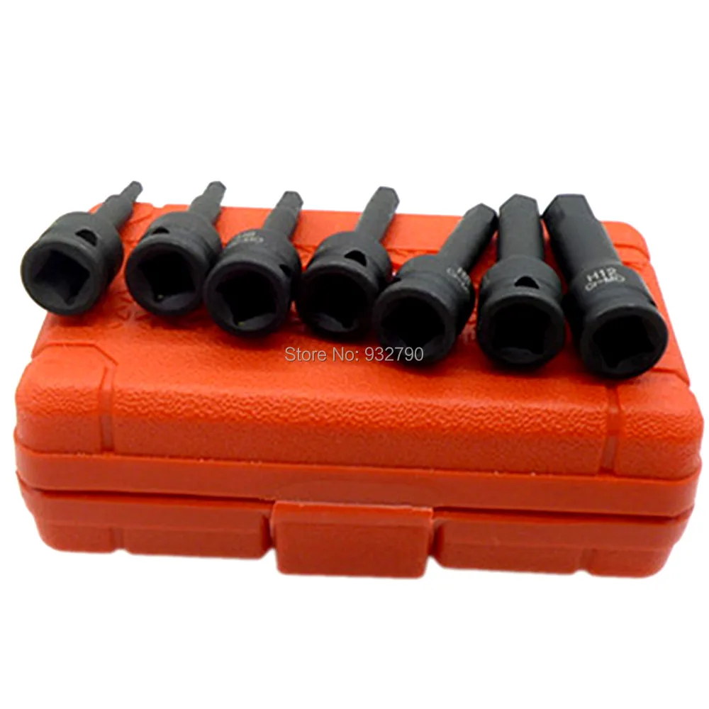 7 шт. набор ударных насадок с шестигранной головкой 3/8 дюйма|impact socket set|impact socketspline