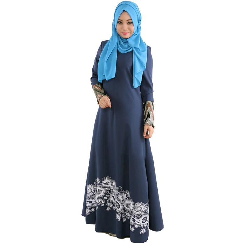 Мусульманское исламское платье Абая Дубай платья-кафтаны Абая для женщин Baju Wanita халаты Femmes Musulmane klemische Kleid