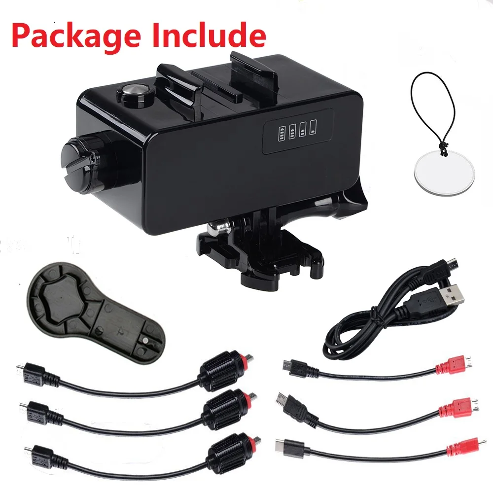Suptig Waterproof Power Bank 5200mAh External Battery For GoPro Hero 6 5 4 3 Hero 54 Session Xiaomi Yi 4K 4KPlus Lite SJCAM M10 SJ9000 (4)