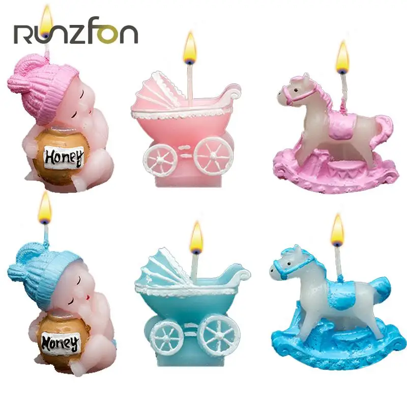 Kid's Birthday Candles Cartoon Birthday Candles for Cake Cute Baby Cake