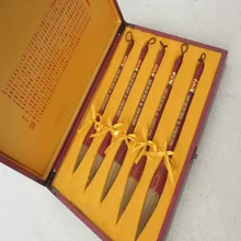 5 шт. Топ Китайская каллиграфия Кисточки Pen Set ласка волос Кисточки для живописи каллиграфии художник Best подарок