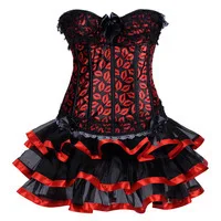 Lipstick Corset dresses waist training corsets espartilhos corset corselet latex waist trainer corpetes e espartilhos para festa