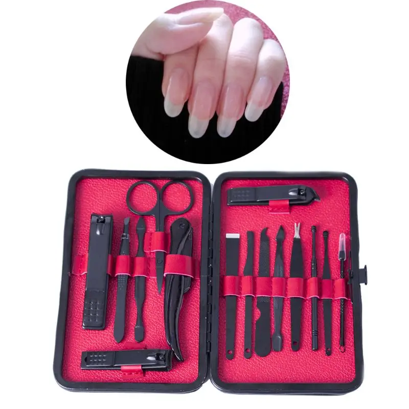 

15Pcs/Set Manicure Pedicure Set Nail Clippers Portable Travel Hygiene Professional Cutter Scissor Tweezer Knife Ear Pick Utility