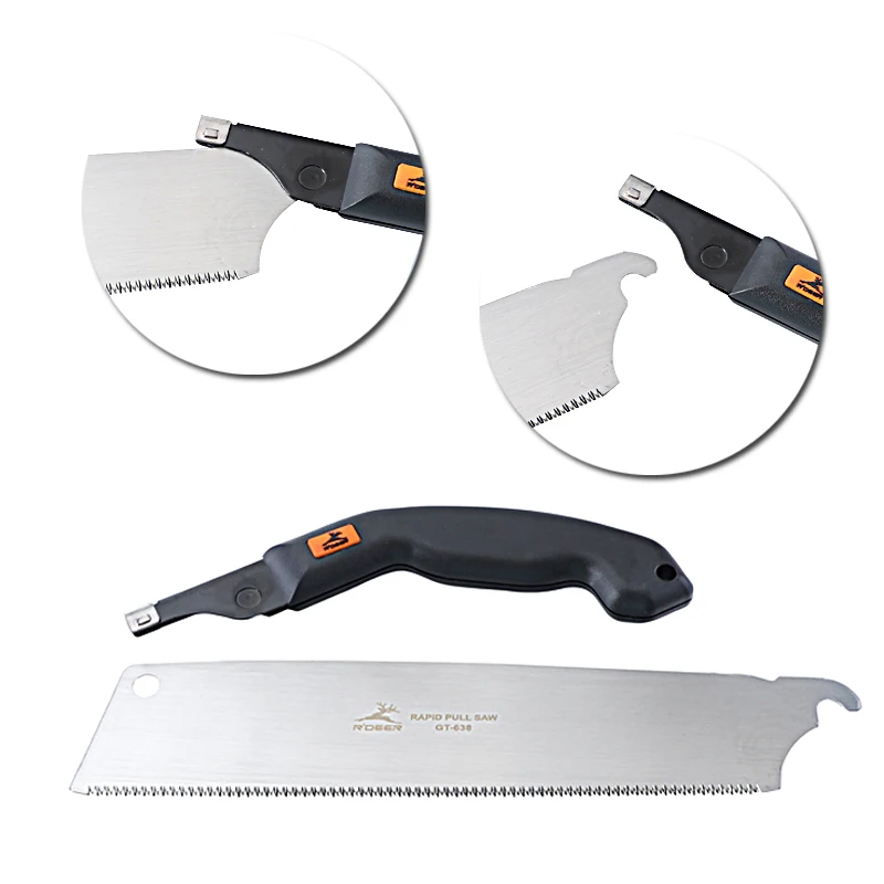 Hand Saw 440mm Japanese Saw 3-edge Tooth SK5 Steel Hacksaw For Gardening Pruning Woodworking 5