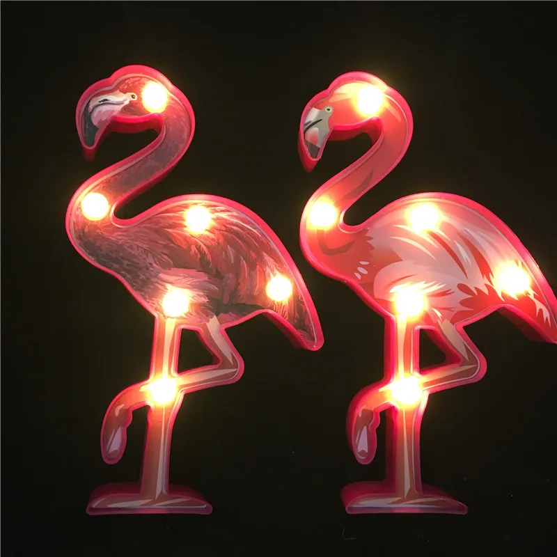 

Smart Upgrade 3D Painted Flamingo LED Night Light AA Battery Power Home Table Lamp Warm White Hanging Wall Decor Lighting