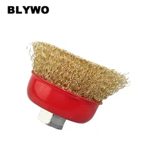 3-дюймовый Стальная проволока щетка проволочная щетка с M14X2 нить беседки для удаления ржавчины, Краски и полировка