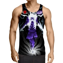 Брендовая одежда Наруто персонажи костюмы для мужчин 3d Slim Fit майка, одежда Бодибилдинг майка мужская хип хоп жилет R2978