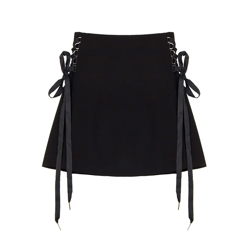 

2019 New Harajuku Gothic Autumn Winter Black Skirts Shorts Women's Pleated Skirt Short Punk Girl'S Skirt Short A-Line Mini Skirt