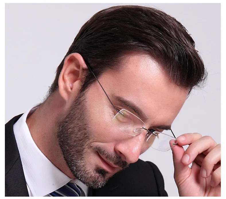 

Rimless Titanium Glasses Frames Men Flexible Optical Frame Retro Glasses Prescription Spectacle Frameless Women Eye Glasses