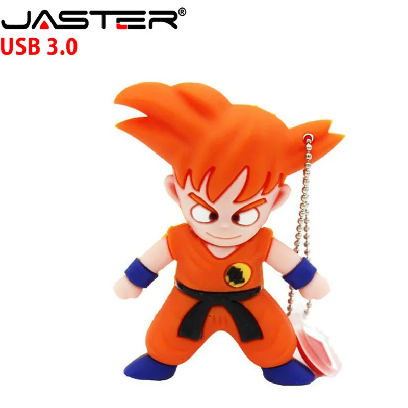 JASTER goku модель флешки 4 Гб 64 ГБ 16 ГБ 32 ГБ мультфильм Dragon Ball usb флеш-накопитель usb 3,0 Милый U диск Брелок карта памяти подарок