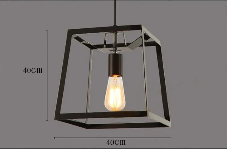 Modern Minimalist CUBE BOX FRAME Pendant Light Geometric Simple bar counter kitchen ceiling lamp light fixture (33)