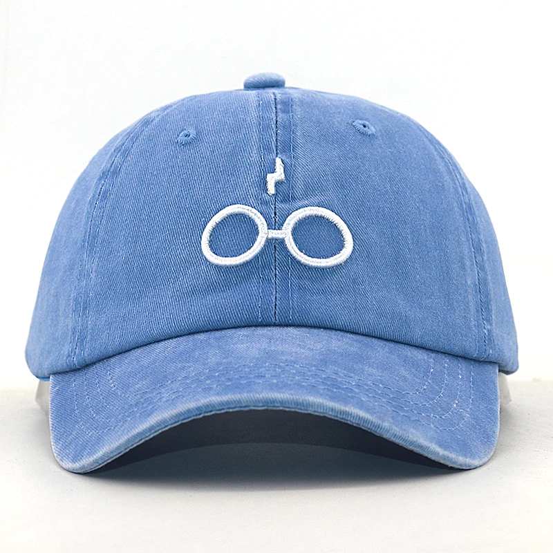 

Unisex Glasses embroidery dad hat cotton washed baseball cap men women fashion casual brand sports hats