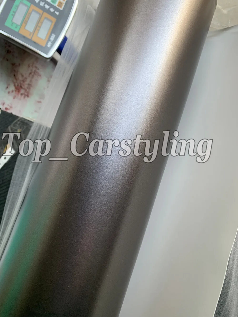 titanium gray satin chrome matte metallic vinyl car wrap 3m vivide kmpf Foil stickers  (5)
